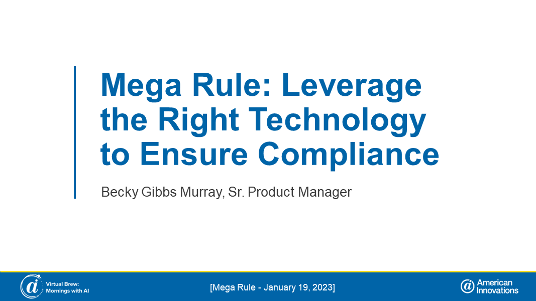 Virtual Brew 1/19/2023: PHMSA Mega Rule: Leverage the Right Technology to Ensure Compliance. Watch the Virtual Brew webinar about the PHMSA Mega Rule and how you can use technology to achieve compliance with this regulation.